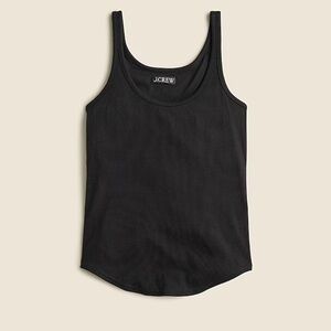 J. Crew NWOT Vintage Rib Shelf Bra Tank Black XS